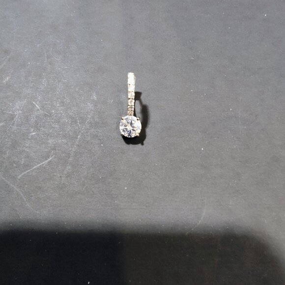 Aqua Sterling Silver Cubic Zirconia Hoop Earrings NWT - Picture 4 of 4